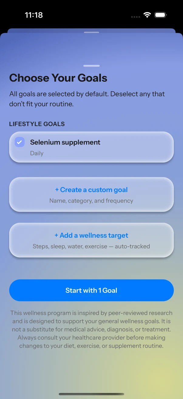 Sachi beta goal selection